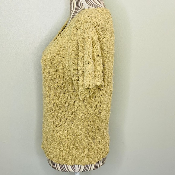 Vintage Chaus Nubby Knit Top Flutter Sleeves Women Medium Cottagecore Twee Femme - Picture 5 of 11